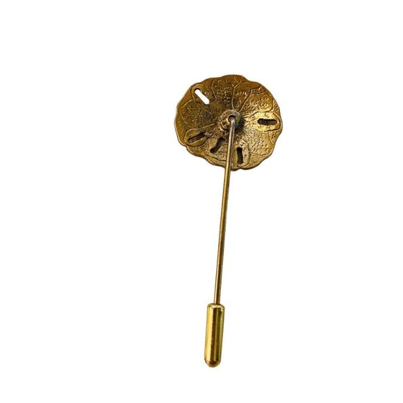 Vintage Goldtone Coppertone 2"l Stick Pin Sand Dollar Design (3/4") - Picture 10 of 16